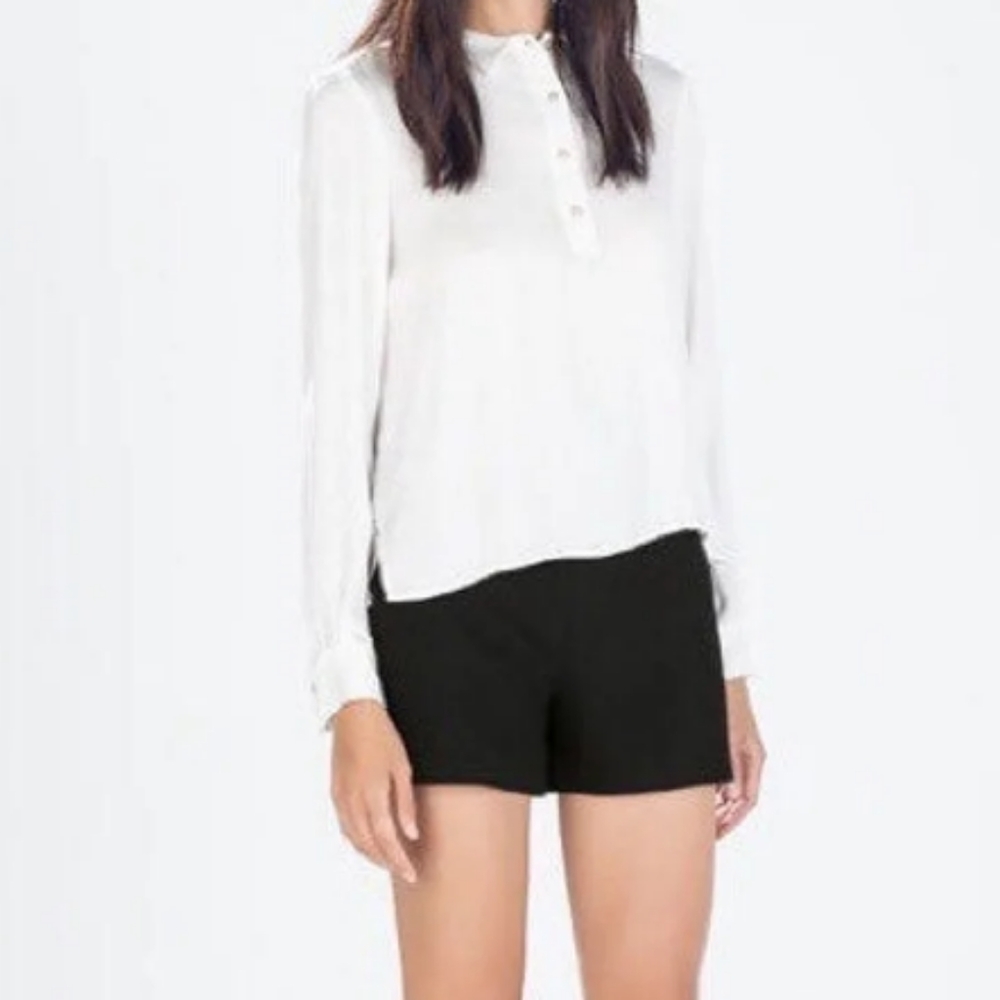 Zara basic black dress shorts size medium